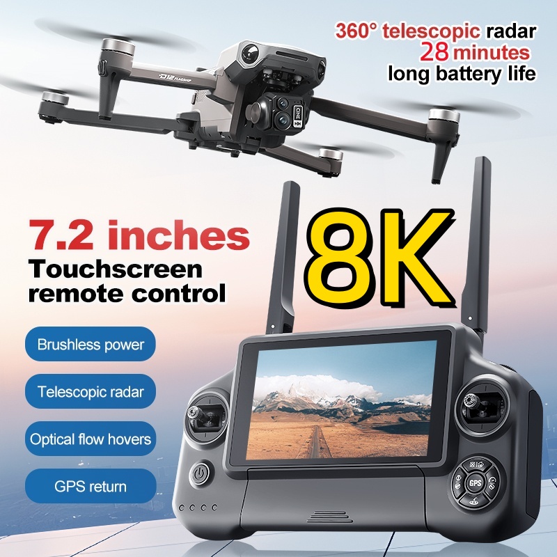 Drone RC Quadcopter 8K 3 Axis  - Drone Gimbal Brushless ulasan dan harga