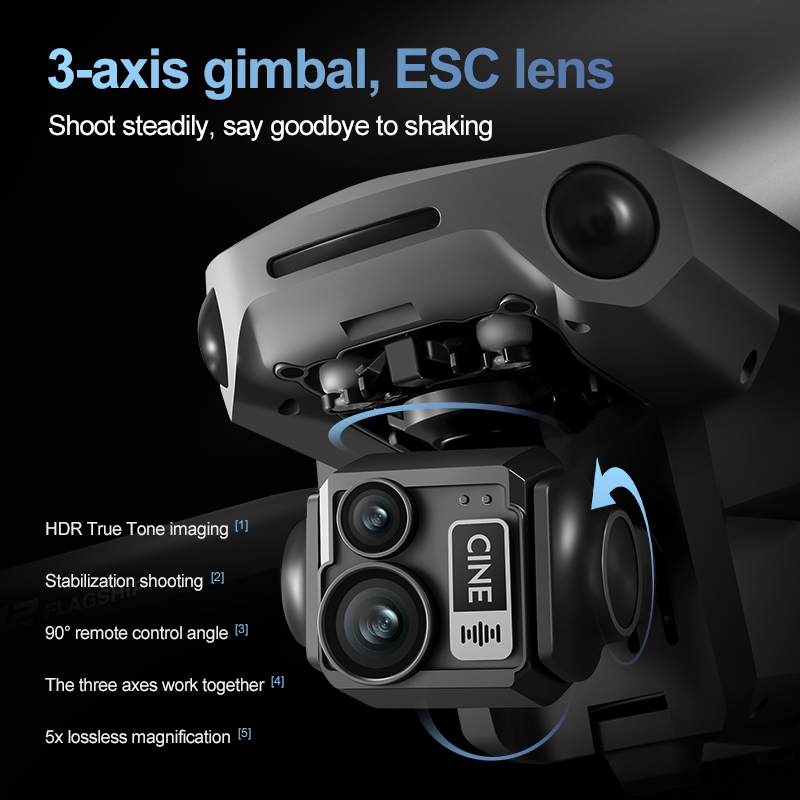 Drone RC Quadcopter 8K 3 Axis  - Drone Gimbal Brushless ulasan dan harga