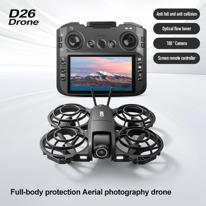 Drone D26 4K Aerial HD 180 °   - Drone Gimbal 2 Axis ulasan dan harga