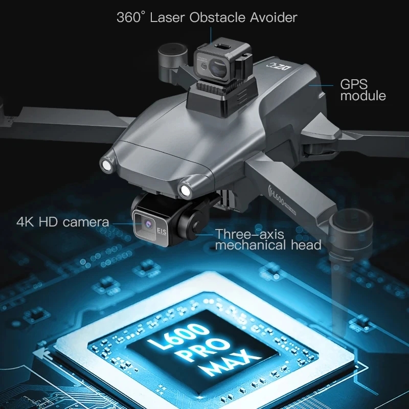 L600 PRO MAX Drone GPS profesi - Drone Gimbal Brushless ulasan dan harga